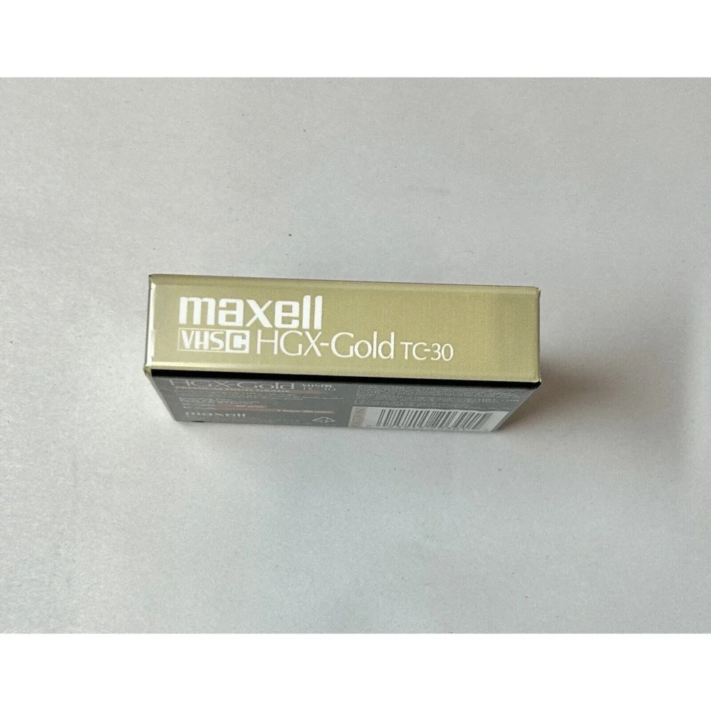 Maxell VHS-C TC-30 HGX-Gold Camcorder Blank Tape  Premium High Grade New Sealed